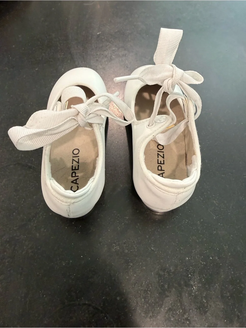 Toddler White Capezio Tap Shows